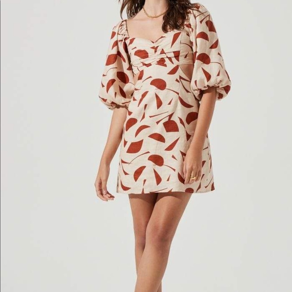 ASTR the Label Heather abstract cutout mini dress